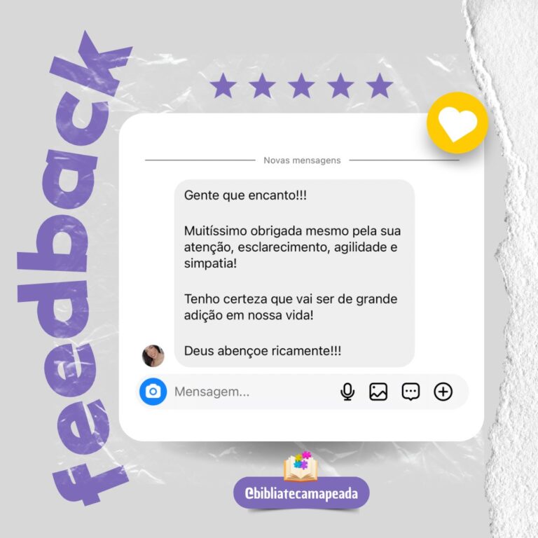 Mensagem de feedback de cliente